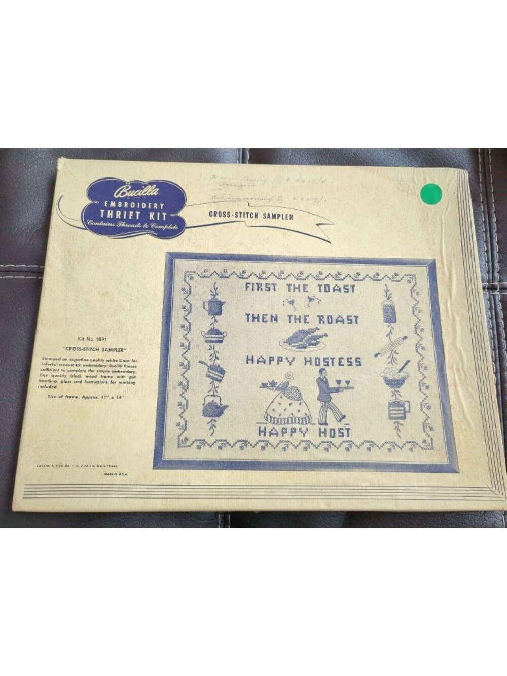 Rare VTG 1960s “Cross Stitch Sampler” Bucilla Creative Needlecraft Kit #1891